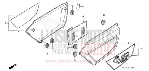 COUVERCLE LATERAL CM125CJ de 1988